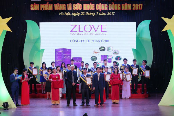 Zlove đạt danh hiệu sảnp hẩm vàng vì sức khỏe cộng đồng