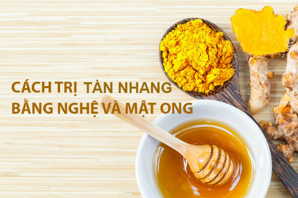 trị tàn nhang bằng mật ong và nghệ