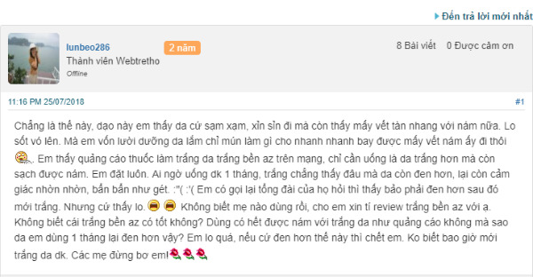 khách hàng trắng bền az webtretho