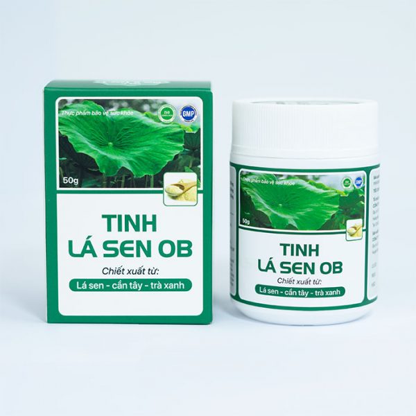 tinh lá sen ob giảm béo cải thiện mỡ nội tạng gan máu, an thần
