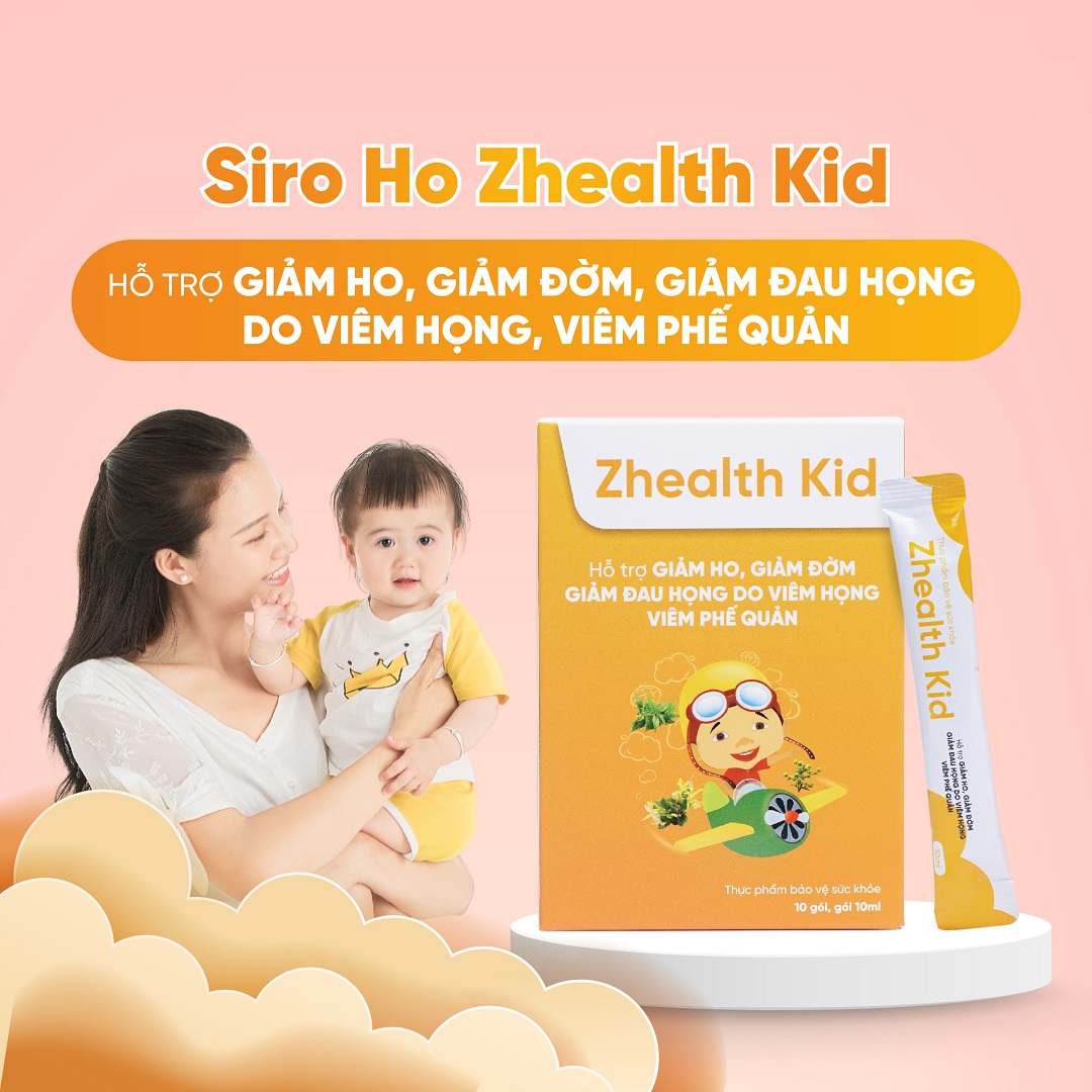 siro zhealth kid giảm ho tăng đề kháng